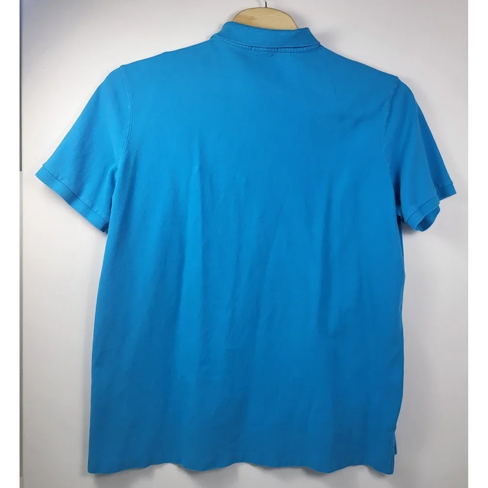 2 Polo Ralph Lauren Polo Shirt Classic Fit Casual Short Sleeve mens XXL Blue Tan